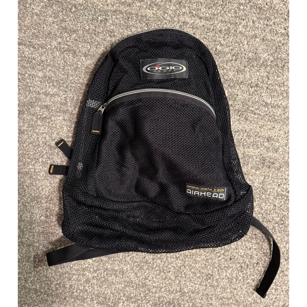 OGIO Airhead Mesh Backpack Black Lightweight Sport Pack Gym Travel Bag EUC